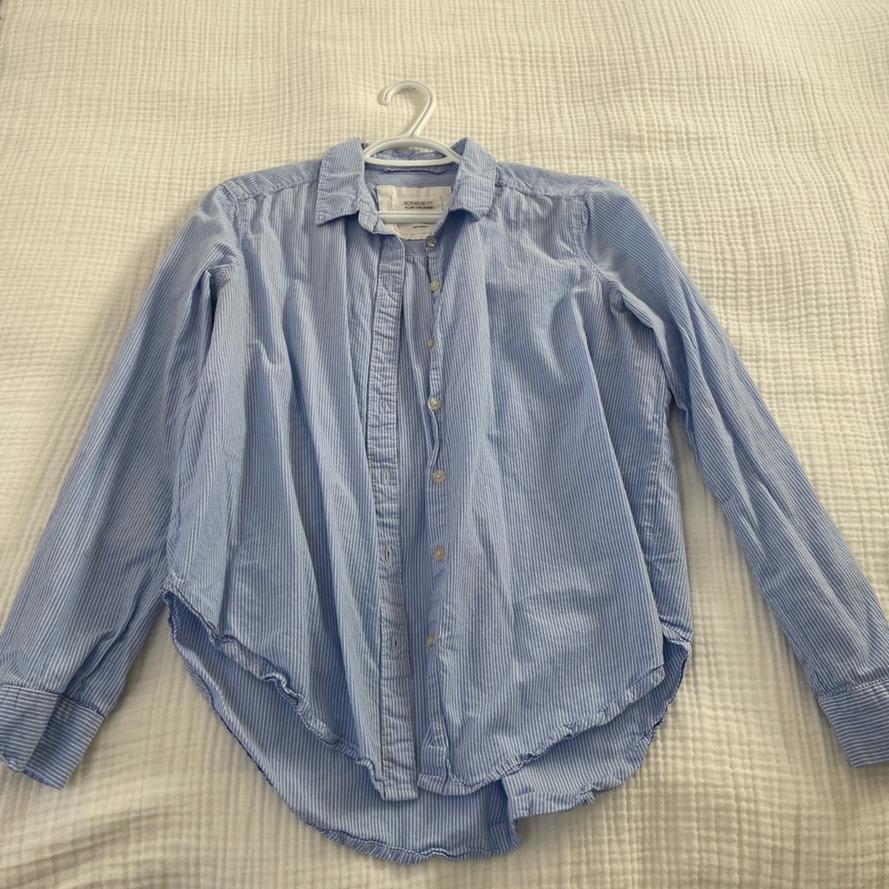 Striped button up, size M